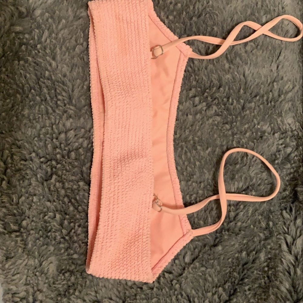 Pink swimsuit top